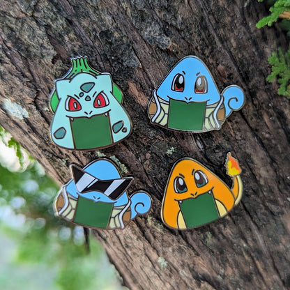 Pokegiri - Kanto Starters - Mini Pins (4 styles)