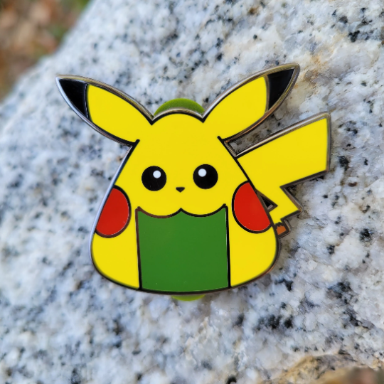 Pokemon Meme Inspired shocked Pikachu Hard Enamel 